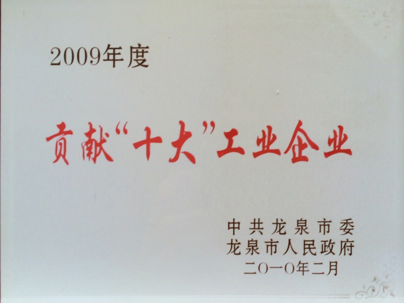 2009贡献十大工业企业