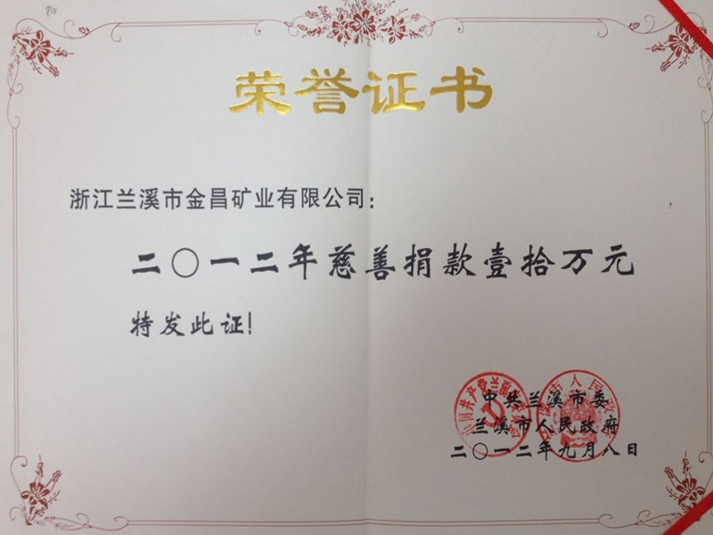Honor certificate of Lanx